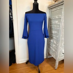 🔥Brand new H&M Off Shoulder Royal Blue Dress🔥